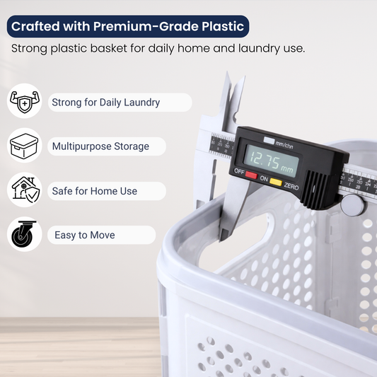Foldable Large Laundry Basket with Wheels
