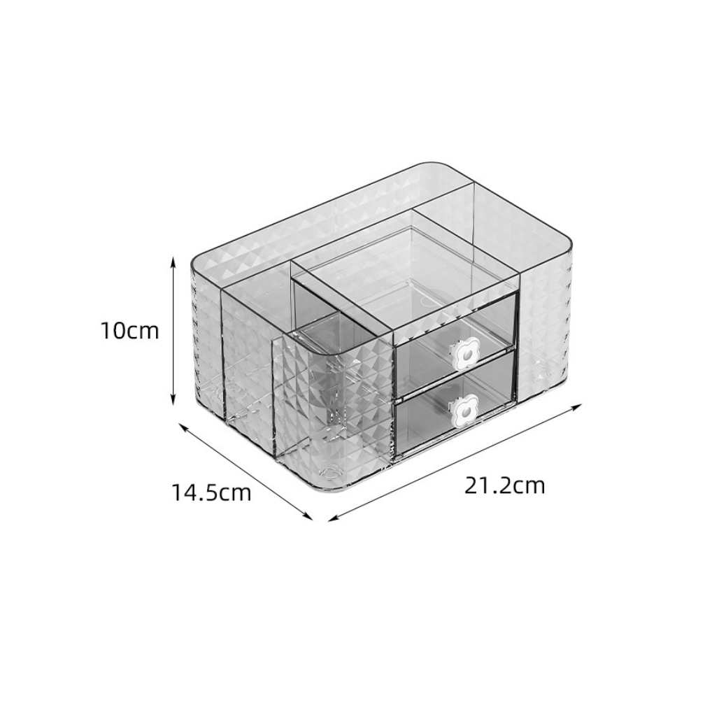 Light Luxury Transparent Desktop Cosmetics Storage Box