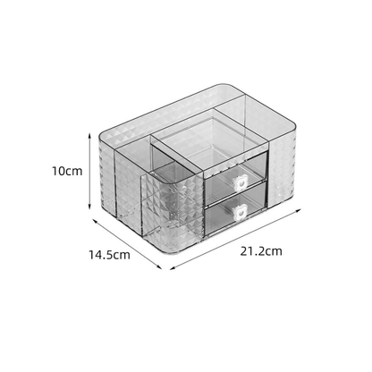 Light Luxury Transparent Desktop Cosmetics Storage Box