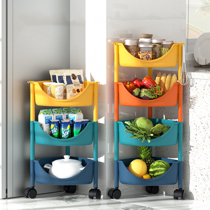 Floor-Standing Multi-Layer Triangular Kitchen Rack