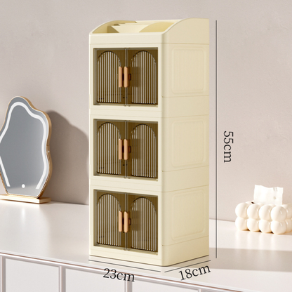 Jarex Foldable Double-Door Cosmetic Storage Cabinet
