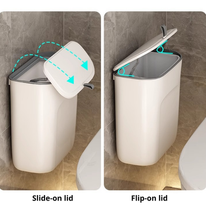 Jarex Wall-Mounted Toilet Trash Can with Lid