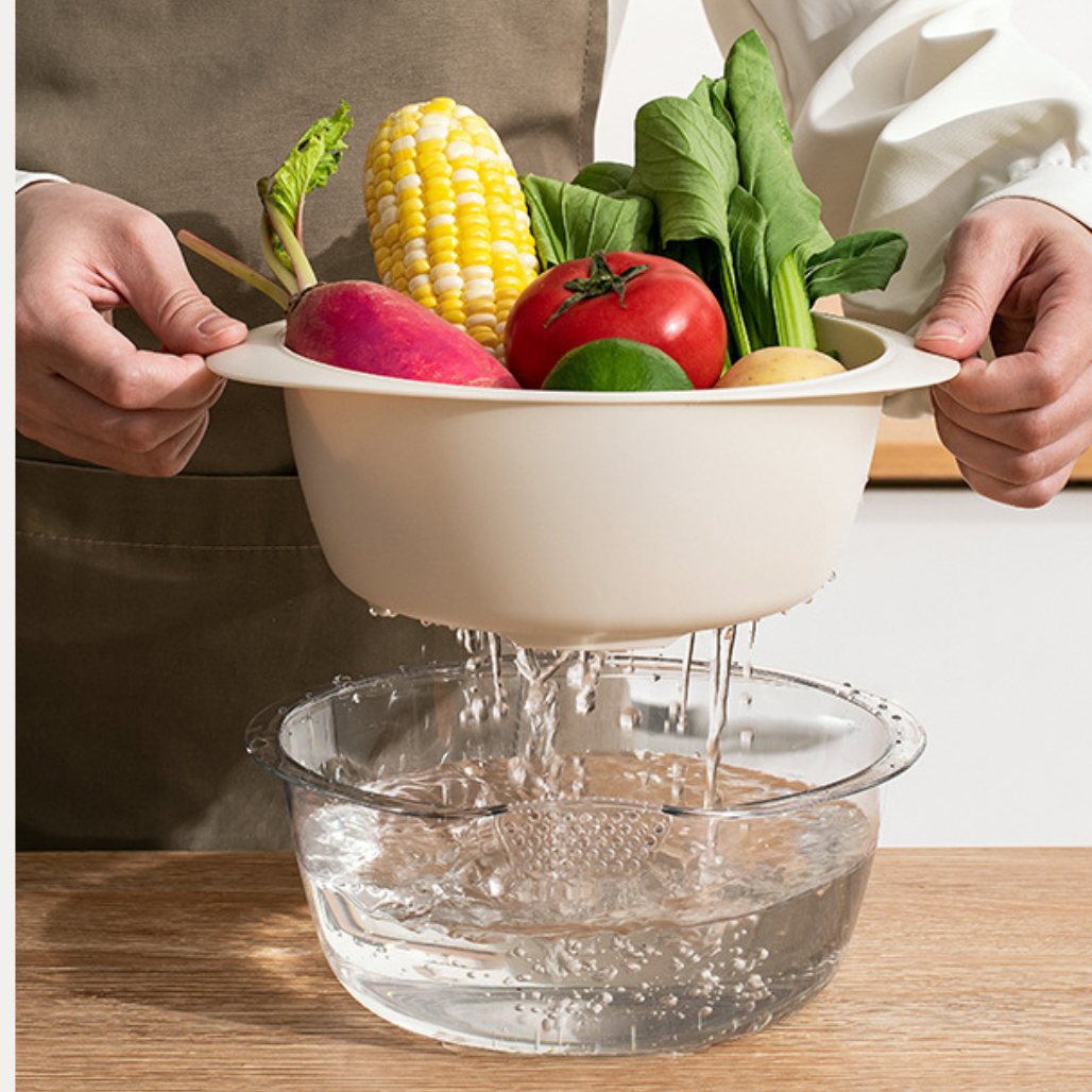 Multifunctional Double-Layer Draining Basket