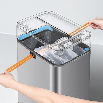 Large Capacity Sensor Trash Can with Automatic Packaging