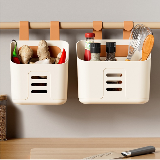 Household Wall-Hanging Plastic Storage Basket