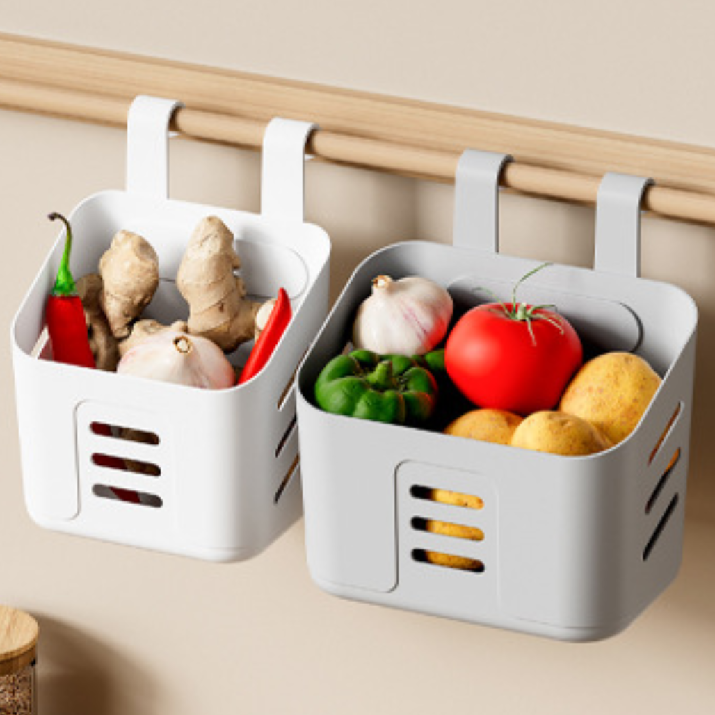 Household Wall-Hanging Plastic Storage Basket