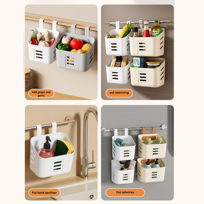 Household Wall-Hanging Plastic Storage Basket