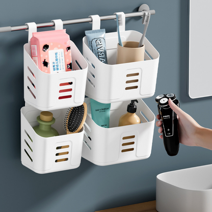 Household Wall-Hanging Plastic Storage Basket