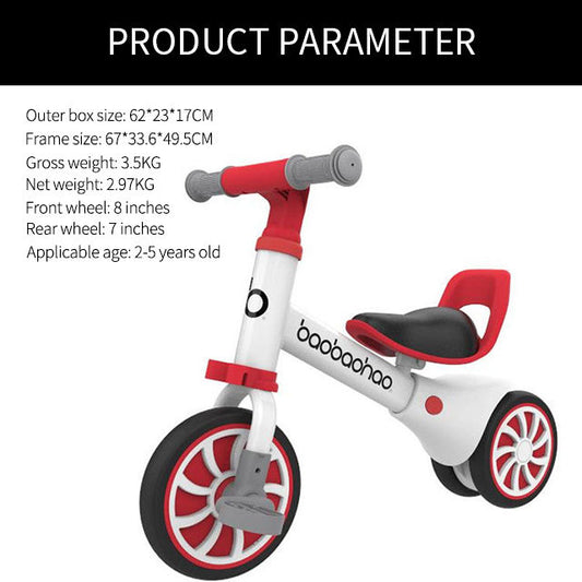 Kids Balance Scooter Swing Ride-On Toy Adjustable Size