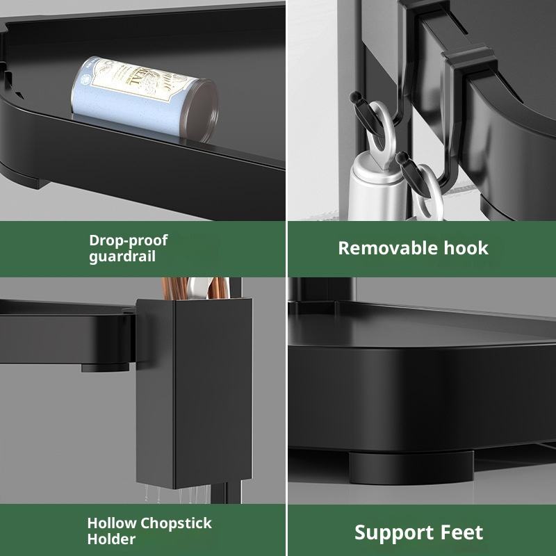 3-Tier Kitchen Corner Storage Rack Organizer