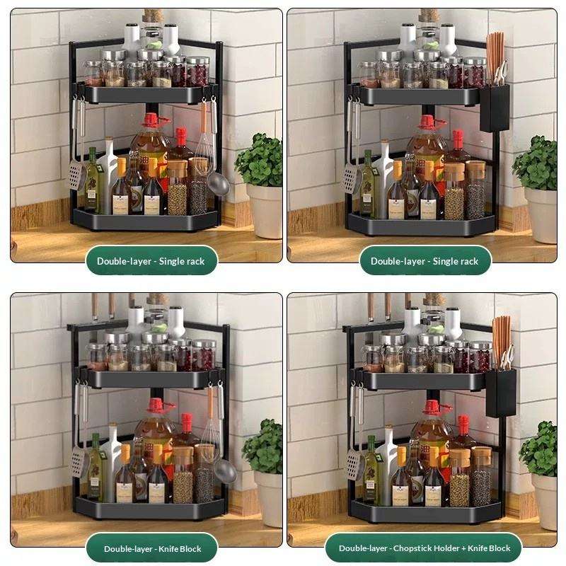 3-Tier Kitchen Corner Storage Rack Organizer