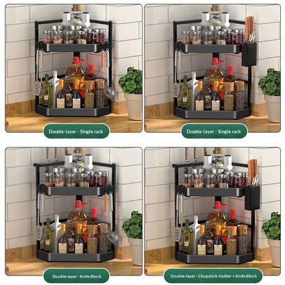 3-Tier Kitchen Corner Storage Rack Organizer