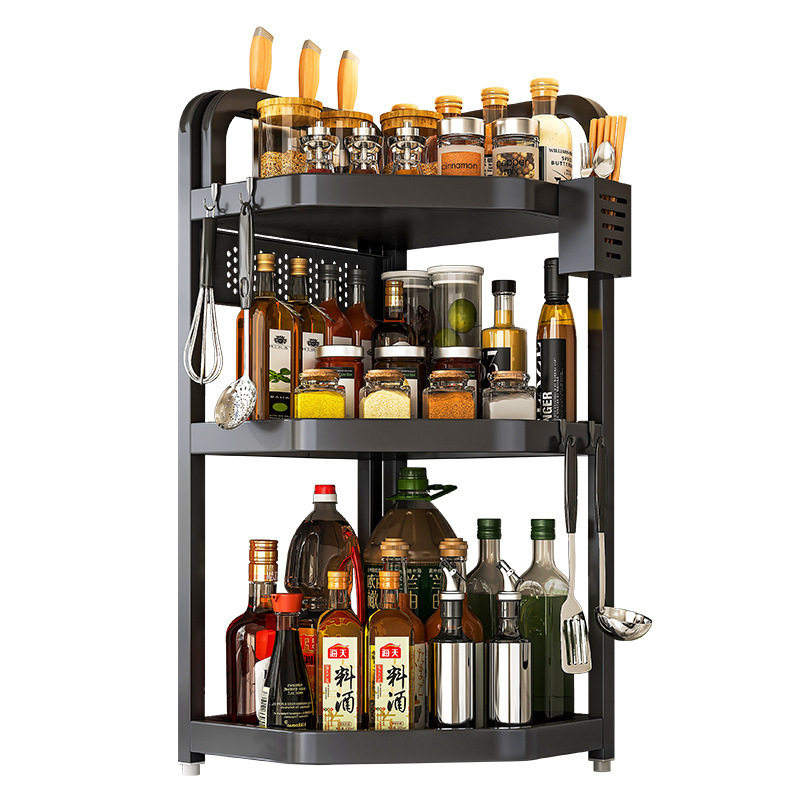 3-Tier Kitchen Corner Storage Rack Organizer
