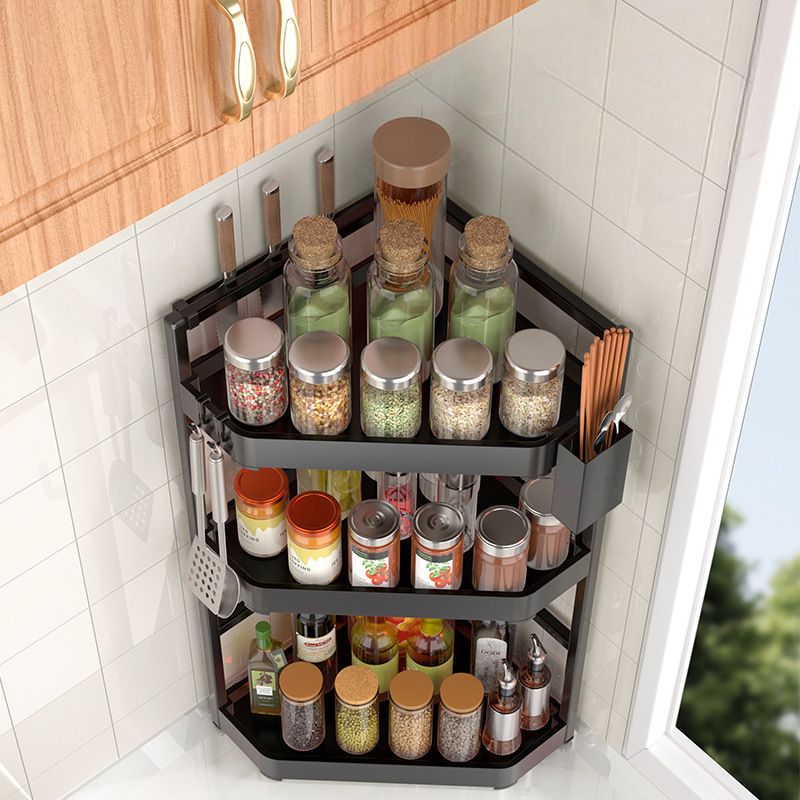 3-Tier Kitchen Corner Storage Rack Organizer