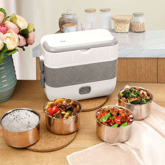 Portable Electric Lunch Box with Stainless Steel Food Container