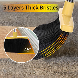 Eco Friendly Dustpan and Broom Set Long Handle Cleaning Tool