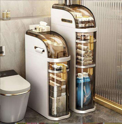 Space-Saving Slim Pull-Out Storage Cabinet for Bathroom