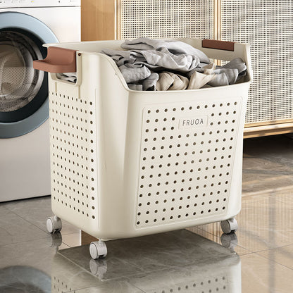 Detachable Plastic Laundry Basket with Wheels