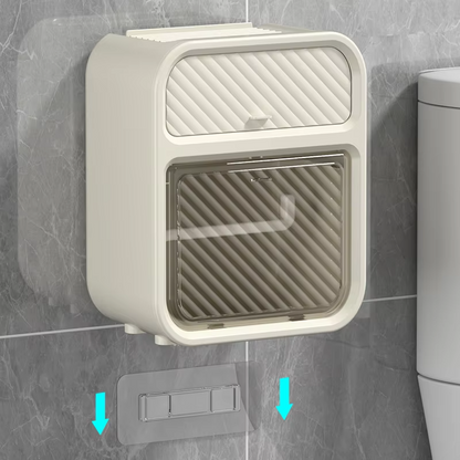 Wall-Mounted Bathroom Tissue Holder with Storage Shelf
