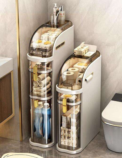 Space-Saving Slim Pull-Out Storage Cabinet for Bathroom