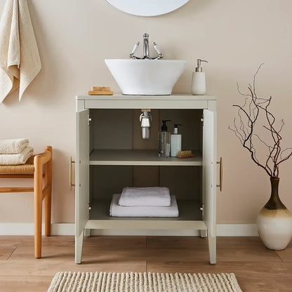 Space-Saving Bathroom Vanity Storage Cabinet with 2 Doors