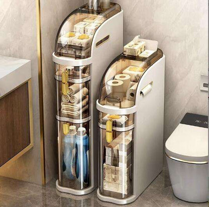 Space-Saving Slim Pull-Out Storage Cabinet for Bathroom
