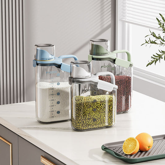 3-Piece Airtight Grain Storage Container Set with Sealing Ring