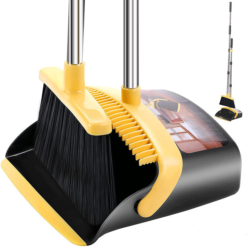 Eco Friendly Dustpan and Broom Set Long Handle Cleaning Tool