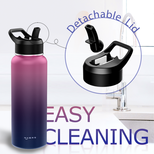 Vacuum Insulated Stainless Steel Sports Water Bottle with Spout Lid
