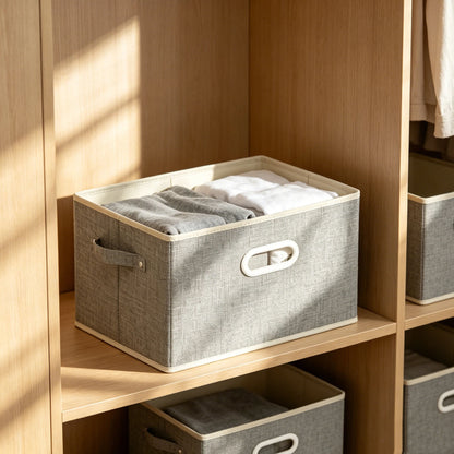 Heavy Duty Foldable Linen Fabric Storage Box