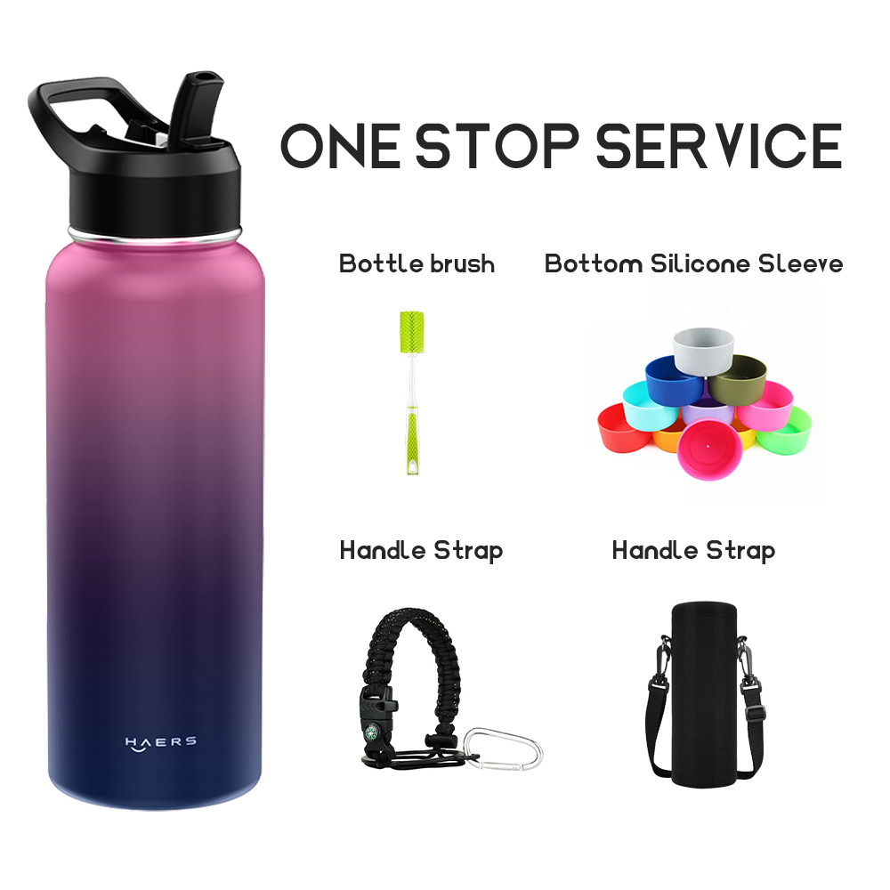 Vacuum Insulated Stainless Steel Sports Water Bottle with Spout Lid