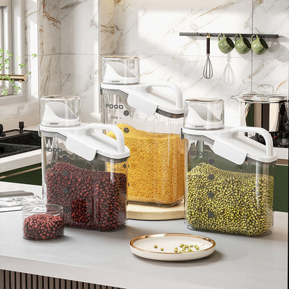 3-Piece Airtight Grain Storage Container Set with Sealing Ring