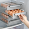 32-Grid Refrigerator Egg Storage Container with Dual Drawers