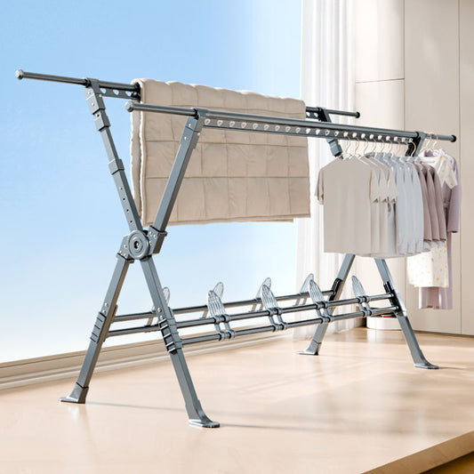 Foldable Freestanding Portable and Extendable Clothing Rack