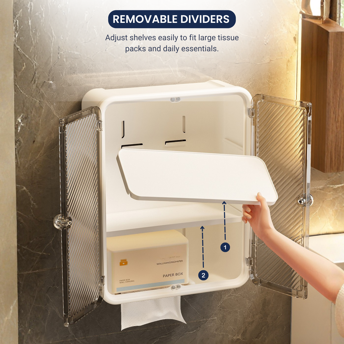Bathroom Storage Cabinet – Wall Mount Organizer Without Drill